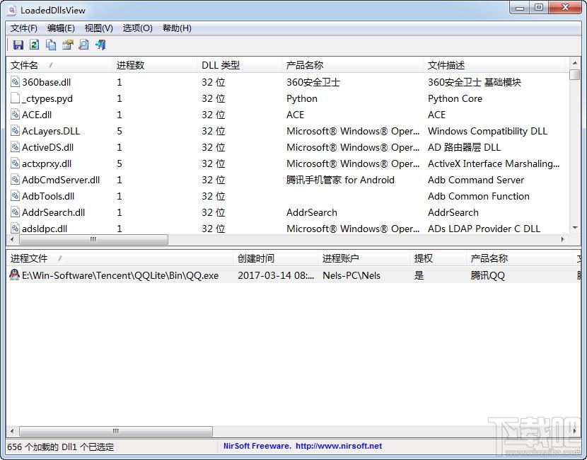 LoadedDllsView,LoadedDllsView中文版,查看进程调用dll