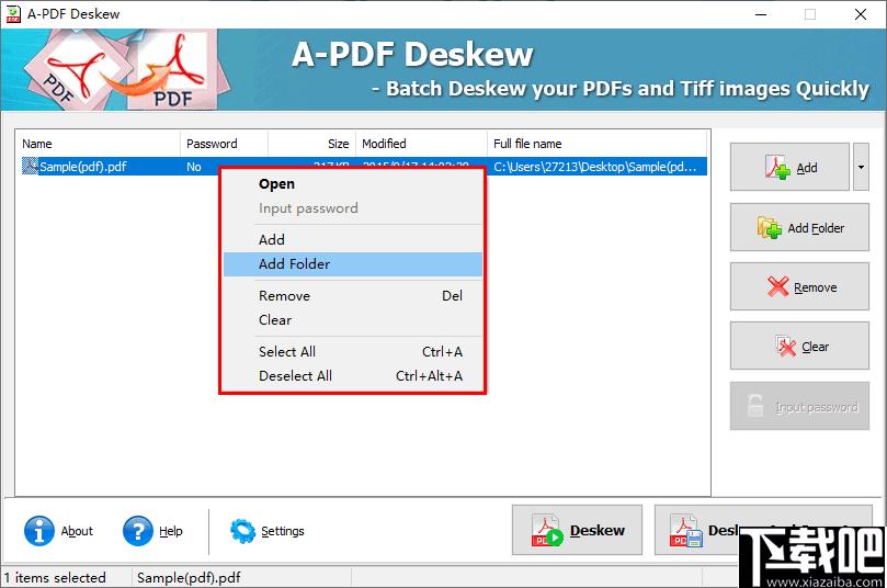 A-PDF Deskew下载,pdf矫正,PDF工具