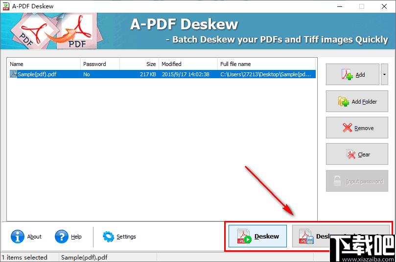 A-PDF Deskew下载,pdf矫正,PDF工具
